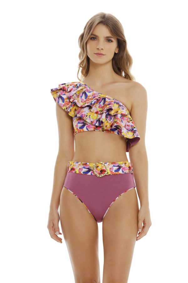 SWIM FESTIVAL ONE SHOULDER RUFFLE TOP - Image 3