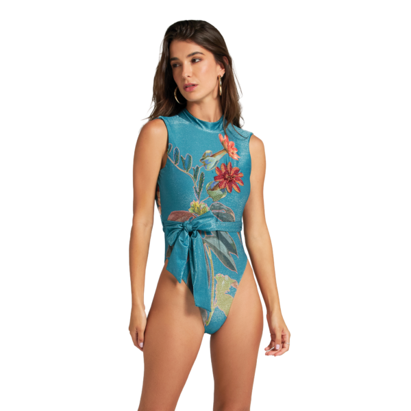 HIGH NECK HALTER ONE PIECE